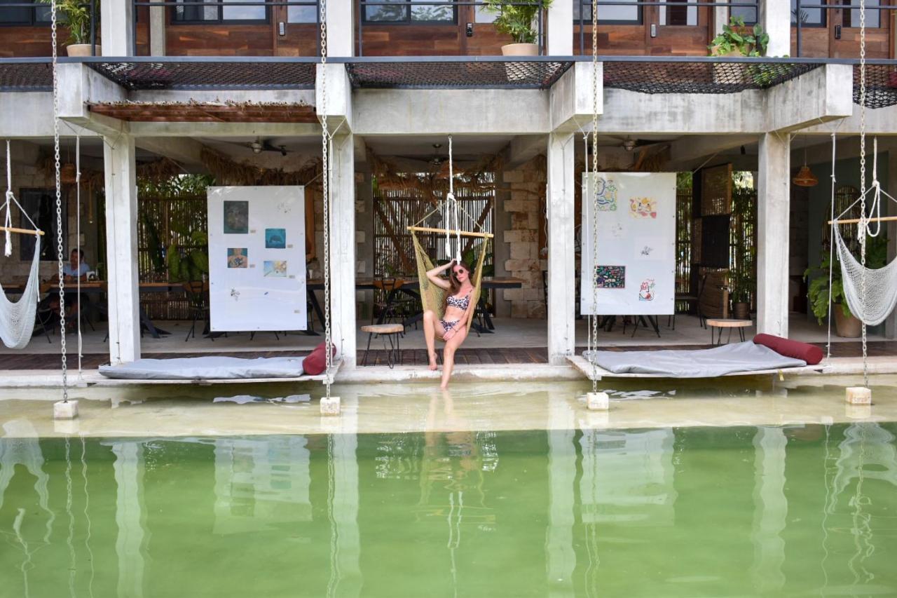 Hotel Makaaba Eco-Boutique Bacalar Exterior photo The swimming pool at the hotel